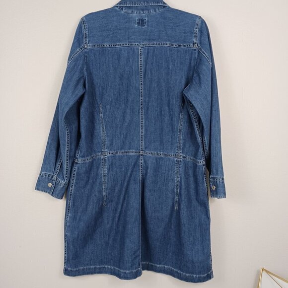 LEVI'S Snap Button-Down Denim Dress women's long sleeve 1X cowgirl western - Picture 4 of 6